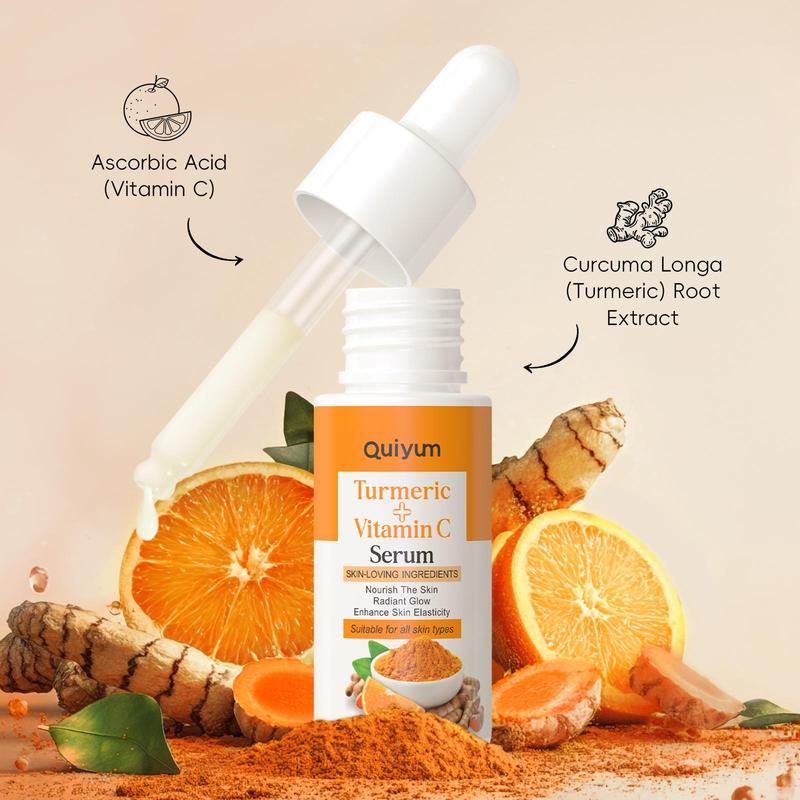 Turmeric Vitamin C Serum, 3 Boxes Moisturizing & Brightening Facial Serum, Hydrating Facial Essence, Face Lotion for Women & Men