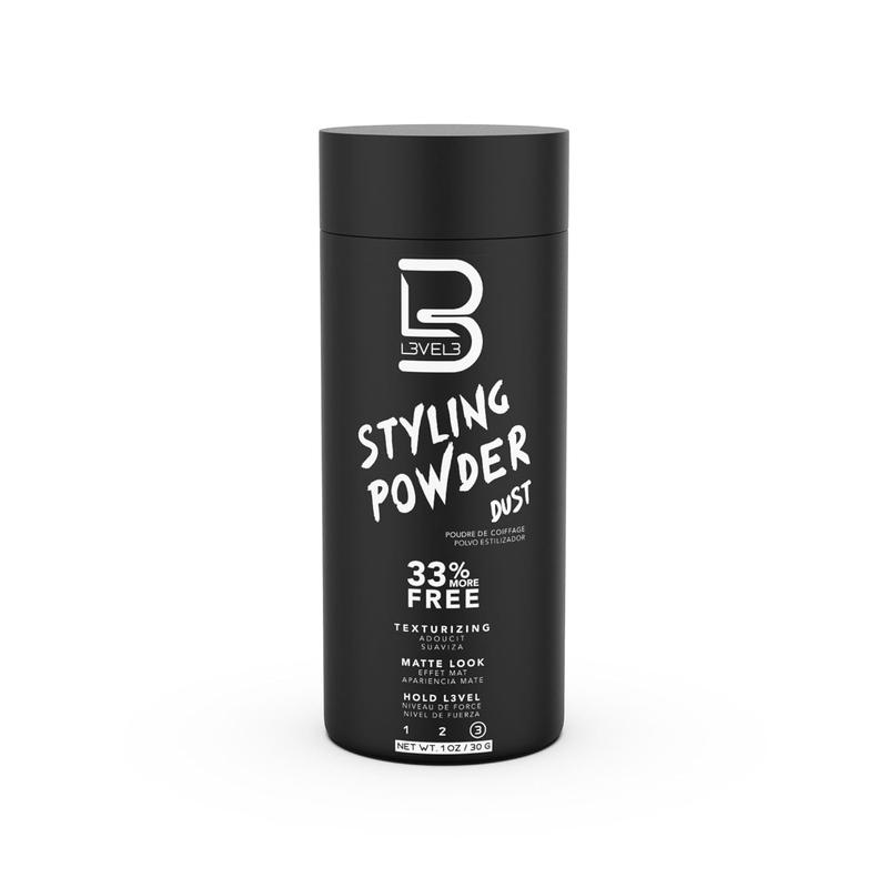 L3 Level 3 Styling Powder - Natural Look Mens Powder - Easy to Apply with No Oil or Greasy Residue Haircare Matte Comfort