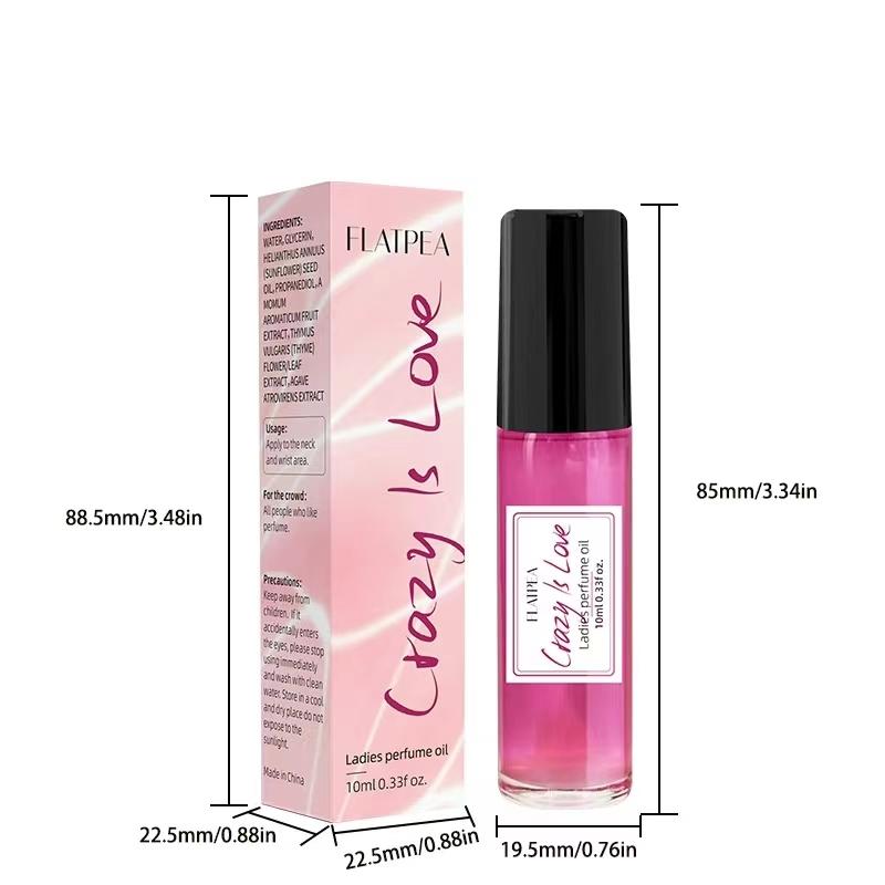 CRAZY IN LOVE ROLL ON OIL, women's perfume, women's elegant perfume, pheromone women's perfume, suitable for daily outings, dating, parties, Christmas, Thanksgiving Crazy In roll-on perfume Women's Long