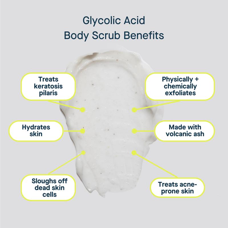 Glycolic Acid Body Scrub - Hydrating & Exfoliating Body Care for Smooth Skin