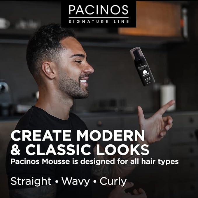 Pacinos Signature Line Curl Enhancing Mousse: Light-Medium Hold, Low Shine – Hydrating & Volumizing Styling Foam for All Hair Types: Curl Activator & Anti-Frizz, 100 mL