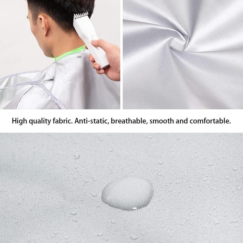 Adjustable Hair Cutting Cape, Waterproof Hair Cutting Cape with Drawstring Bowl Design, Professional Haircut Cape for Home & Salon Use