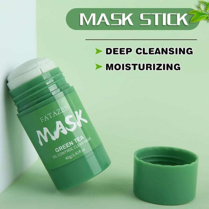 Green Tea Face Mask Stick, Face Moisturizing Oil Controlling Mask Mud, Green Tea Extract Skin Care Mask, Deep Cleansing Pore, Facial Mask Stick