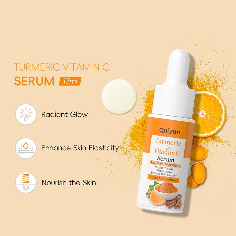 Turmeric Vitamin C Serum, 3 Boxes Moisturizing & Brightening Facial Serum, Hydrating Facial Essence, Face Lotion for Women & Men