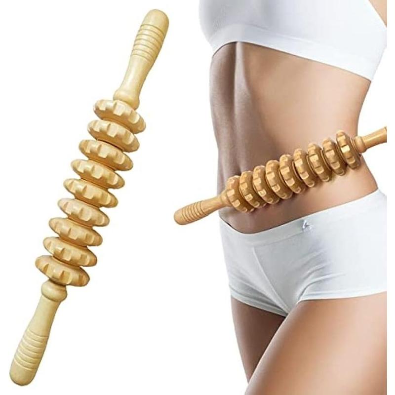 Wooden Massage Roller Stick, 1 Count Manual Muscle Release Roller,  Neck Massager,  Muscle Relaxation Massage Tool for Women & Men Home & Spa