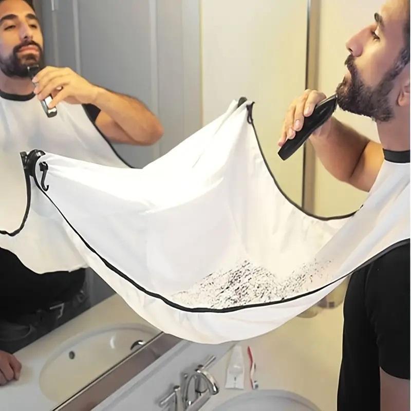 Men Beard Catcher Bib, Beard Shaving Apron, Facial Hair Clippings Catcher, Barber Cloth, Hair Cutting Cloth