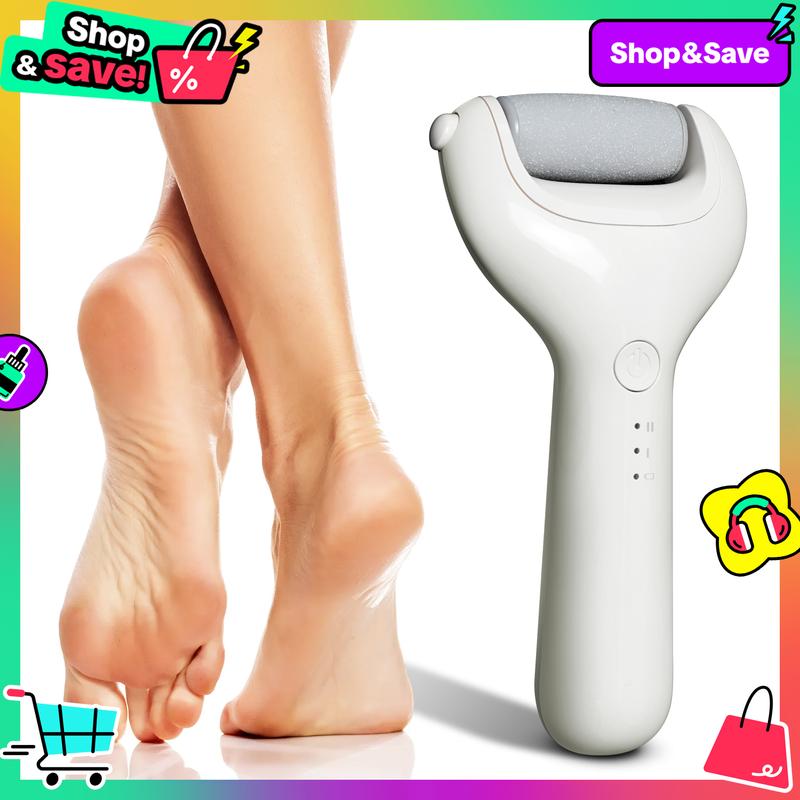 Electric Foot Callus Remover, Rechargeable Portable Electronic Foot File Pedicure Kits, Waterproof Foot Scrubber File, Professional Pedicure RollerTools, Foot Care for Dead Skin Ideal Gift