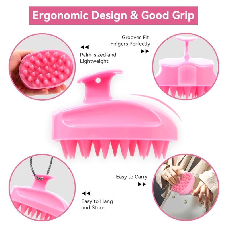 Gentle Hair Scalp Massager with Silicone Material and Wide-Toothed Comb for Complete Hair Care