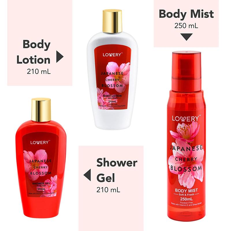 Japanese Cherry Blossom Set - 3Pc Bath and Body Kit