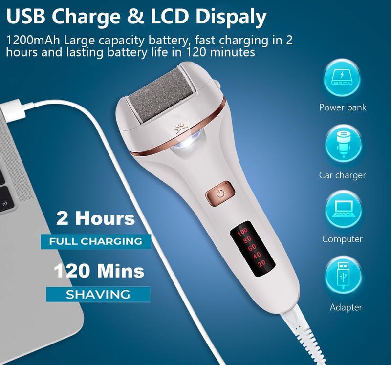 [Clearance, Event Lowest Price]Electric Callus Remover,Vacuum Suction and Heads for Cracked Heels and Dead Hard Cracked Dry Skin Ideal Gift