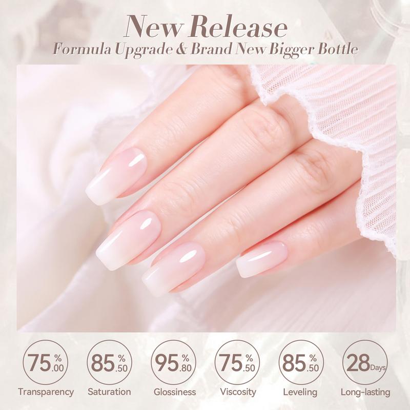 BORN PRETTY Hema-Free X-Jelly Gel 15ml One Bottle Milky Jelly Ice Jelly Semi Jelly Nail Polish DIY At Home Salon Style Nail Art Nail Care