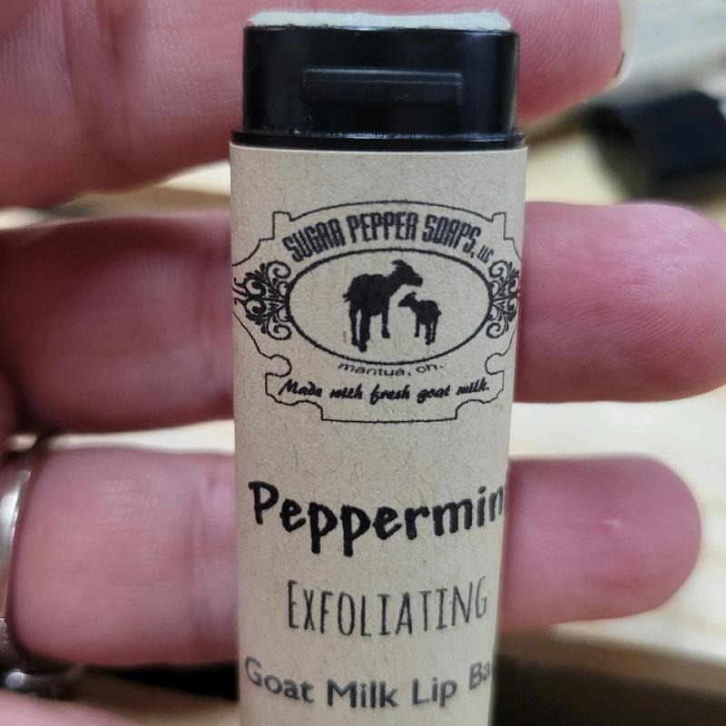 Peppermint Goat Milk Lip Balm Exfoliating Nourishing Soothing Exfoliate