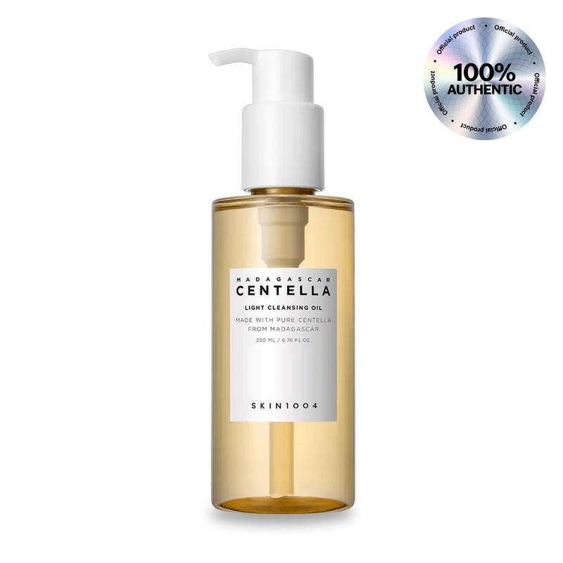 SKIN1004 Madagascar Centella Light Cleansing Oil - Official Product Korean Hydrating Oil Cleanser for Face w  Coconut-derived MCT Oil (6.76 fl oz)