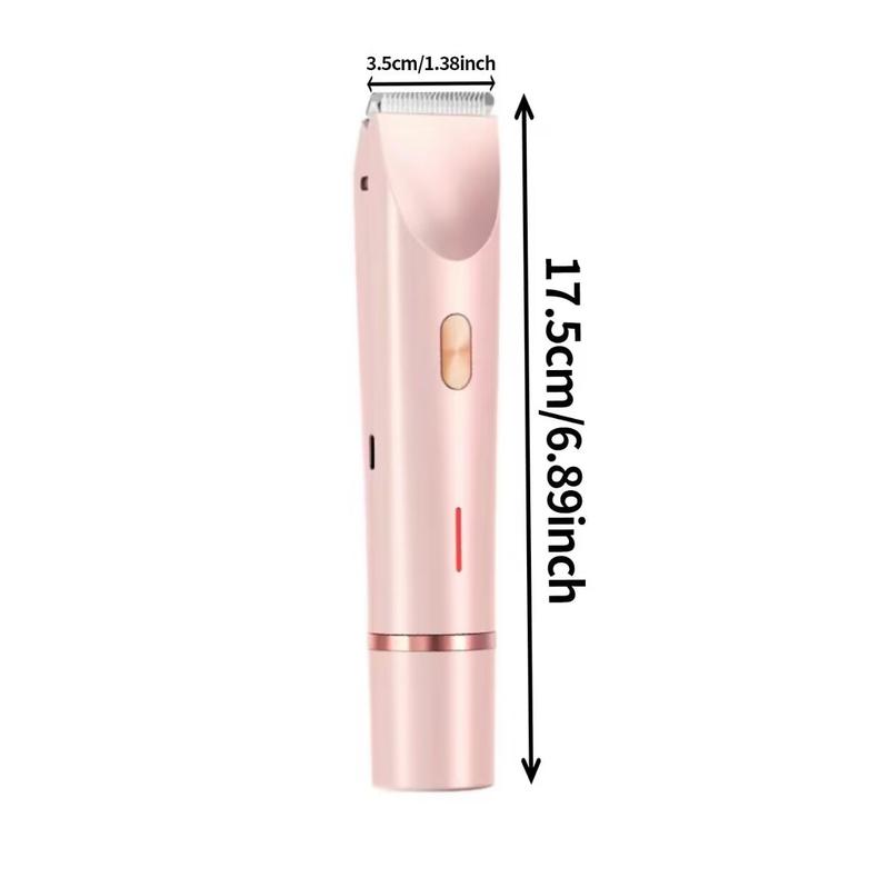 Electric Bikini Trimmer for Women, Rechargeable 2 in 1 Body & Facial Hair Removal, Waterproof Wet & Dry Use Trimmer for Women