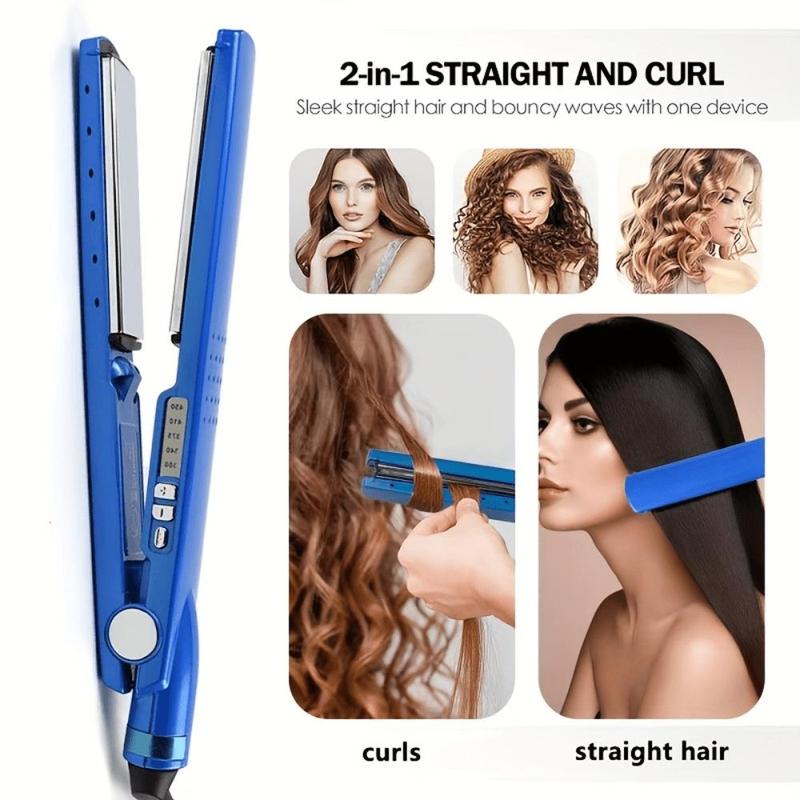 3pcs set Hair Straightener, Curling Rod Comb Multi-functional Hair Styling Tool Temperature Adjustable Hair Straightener Manual Curling Rod Home Hair Salon For All Hair Types Comfort