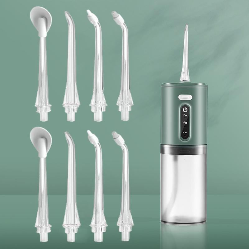 USB - charged,8 - Jet Tip dental oral irrigator. 3 three - frequency pulse teeth cleaners. cordless oral Cleansing Rechargeable Portable Water Flosser water  flosser