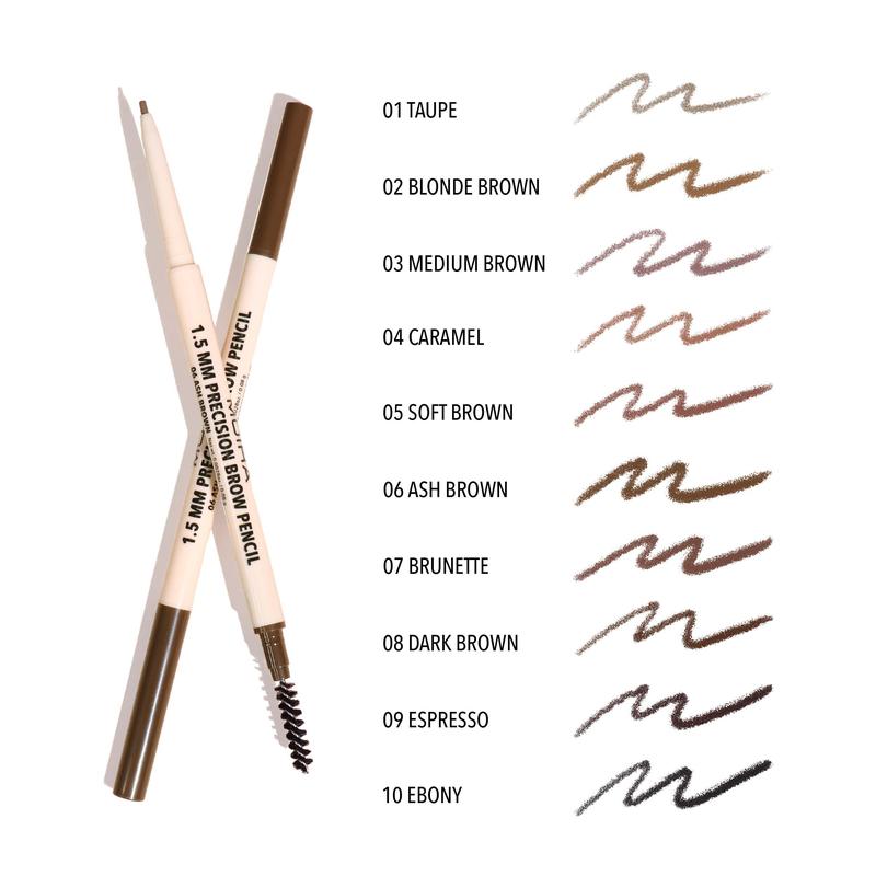 Precision Brow Pencil (006, Ash Brown) - Waterproof Makeup for Perfectly Blended Eyebrows