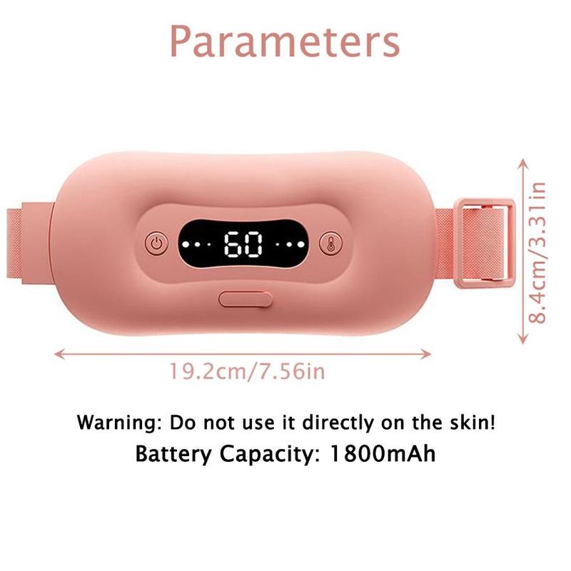 Women's Menstruation Heating Pad, Vibration Belly Massage Hot Compress Uterus Warmer Belt, Heating Waist Belt for Women