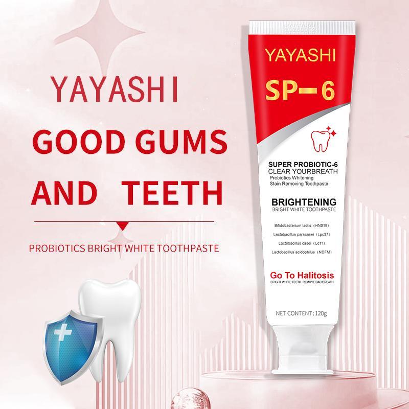 SP-6 Probiotic Whitening Toothpaste for Oral Health Management and Fresh Breath - Mint Flavor - Daily, Fragrance