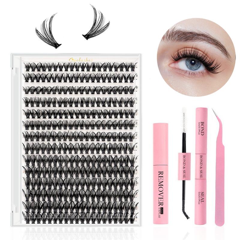 Eyelashes, False Eyelashes Lash Extension Kit, D-Curve Eyelashes 3 variations, 80, 60, and 30+40 variations. With Eye Lashes Bond, Tweezers, seal, and remover.