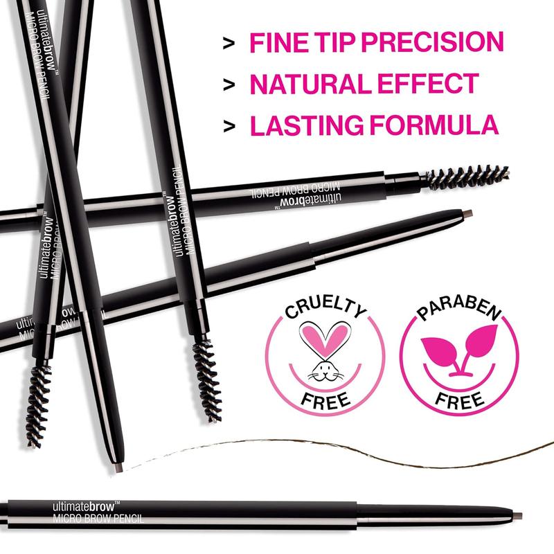 wet n wild Ultimate Brow Micro Eyebrow Retractable Pencil, Ash Brow, Ultra Fine 1.5mm Tip, Draws Tiny Brow Hairs