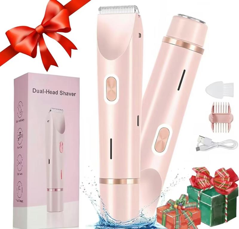 Electric Bikini Trimmer for Women, Rechargeable 2 in 1 Body & Facial Hair Removal, Waterproof Wet & Dry Use Trimmer for Women