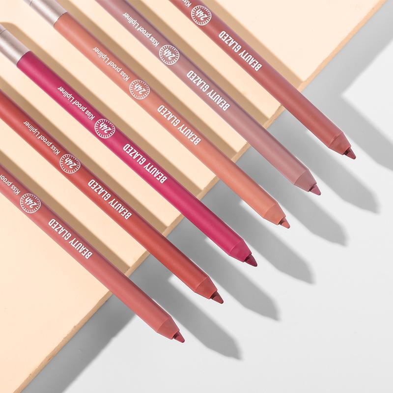 Beauty Glazed Creamy Automatic Lip Liner, Matte Silky Lip Liner, Waterproof and smudge-proof, easy to apply, 24 hours of long-lasting makeup, perfect for everyday makeup!