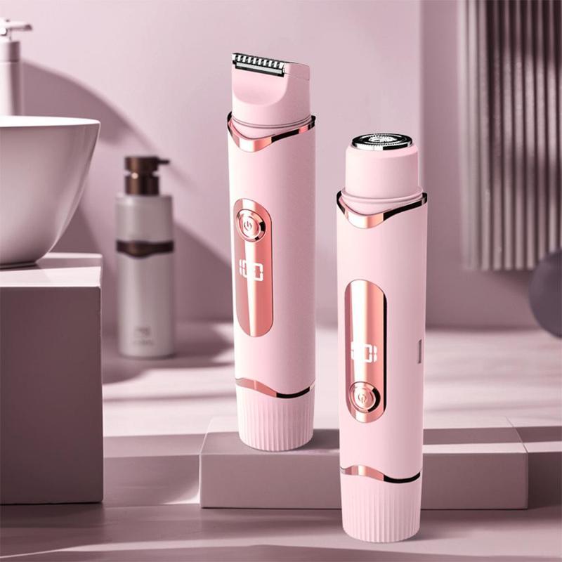 2 in 1 Electric Shaver, 1 Box Rechargeable Electric Shaver, Wet and Dry Use Personal Body Trimmer for Women, Suitable for Home and Outdoor Travel Use