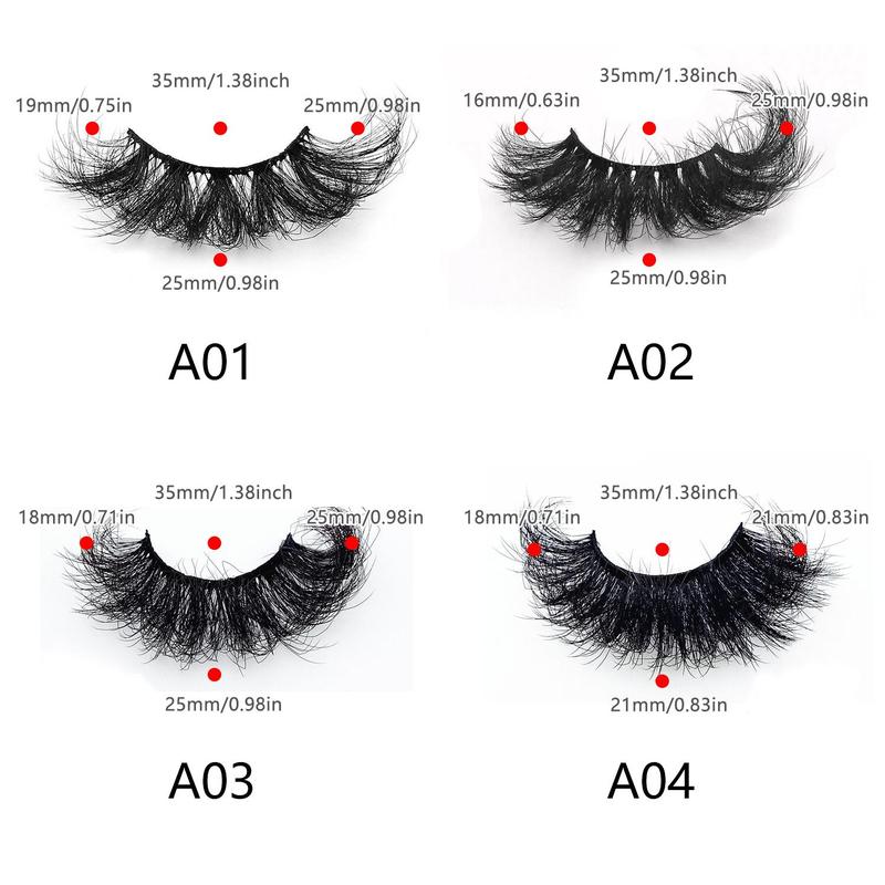 Fluffy False Eyelashes, Natural Soft Thick Faux Cluster Lashes, Volumized False Eyelashes for Women and Girls Eye Makeup Enhancement