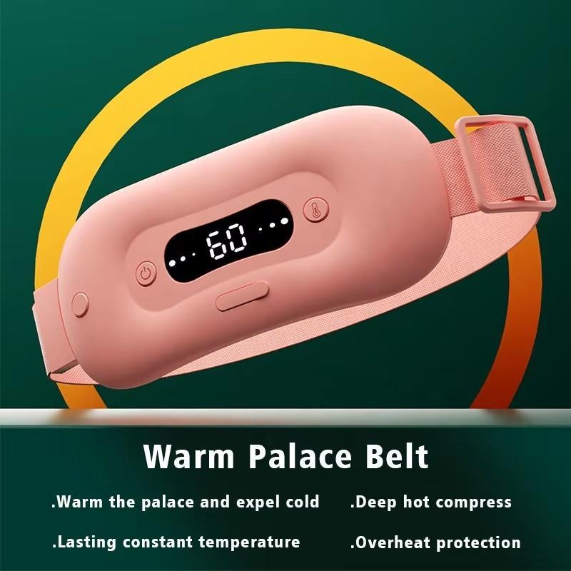 Women's Menstruation Heating Pad, Vibration Belly Massage Hot Compress Uterus Warmer Belt, Heating Waist Belt for Women