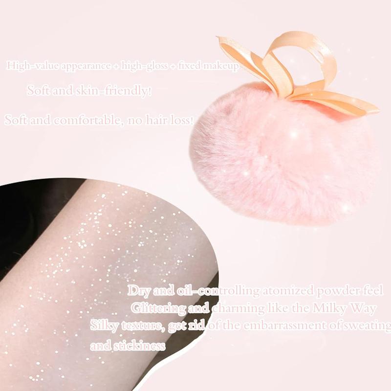 Glitter Pom-Pom Spreader Flawless Makeup Powder Radiant Cosmetic Highlighter Bronzer Eyeshadow Honey Oil