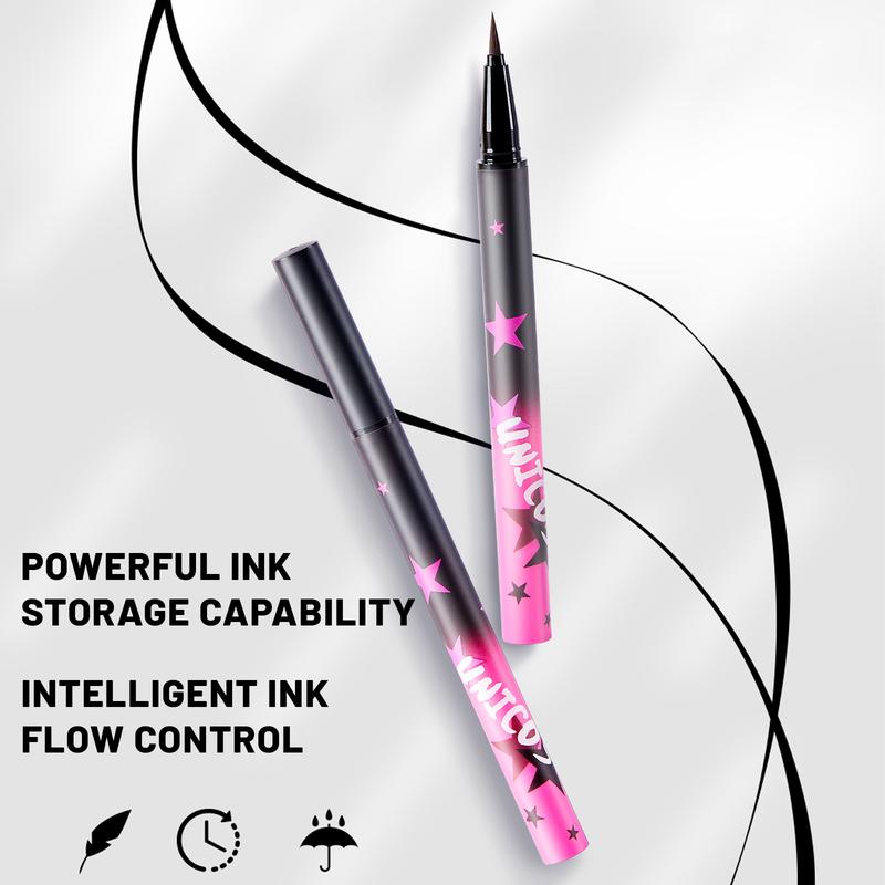 Unicos Liquid EyeLiner, Long-Lasting with 24 Hour wear, Waterproof Eye makeup, Smudge Resistant, Ultra-Fine Tip 0.1mm Tip,Vegan & Cruelty Free, 0.15 Fluid Ounce