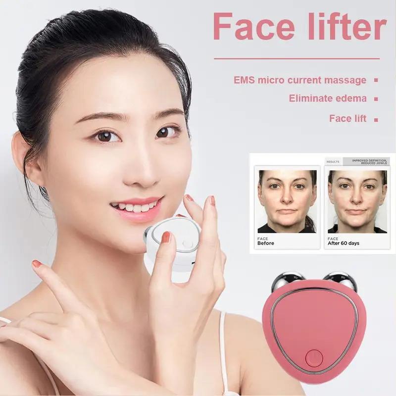 EMS Face Lift Massager Machine Roller Microcurrent Facial Device Beauty Instrument Rejuvenation Tighten Skin Face Sculpting Tool