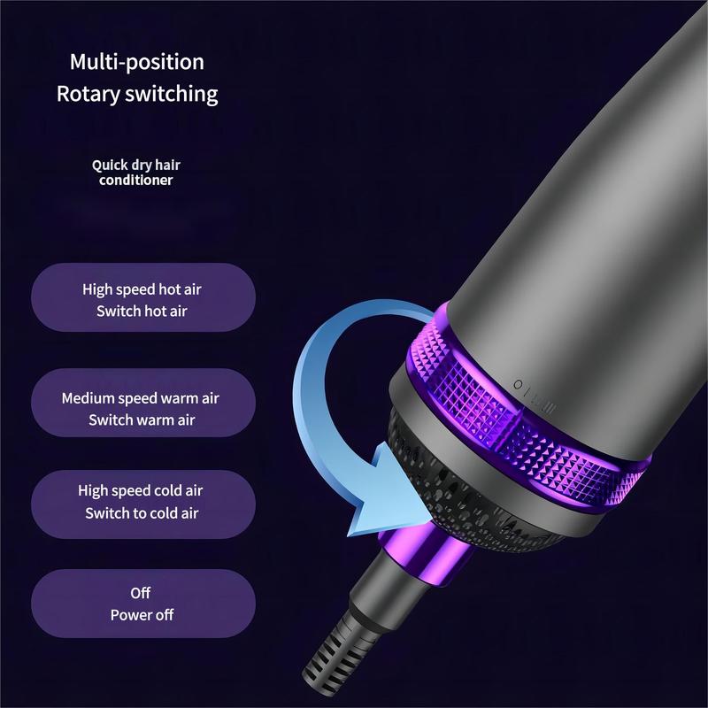 5 in 1 Hair Dryer, 1 Count 750W Hair Dryer with 5 Counts Nozzle, Multifunctional Hair Styling Tool for Salon Home and Travel, Christmas Gift