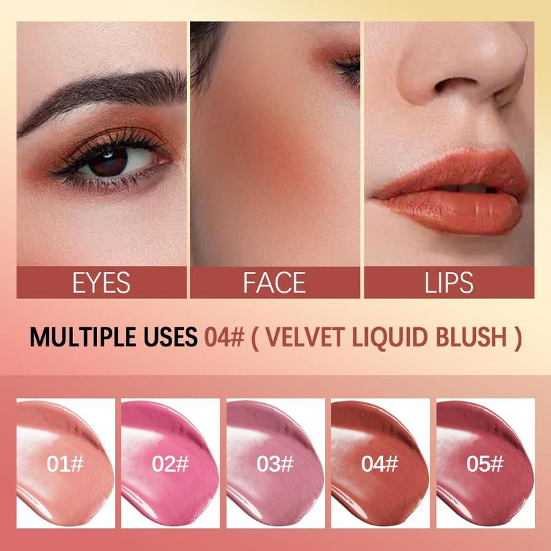 Long-lasting Smooth Cream Liquid Cheek Blusher, Smudge-proof Natural Look Blush Stick for Daily Makeup, Lightweight Soft Color Shadow for All Skins, Facial Cosmetic Tools, Daily Cosmetic