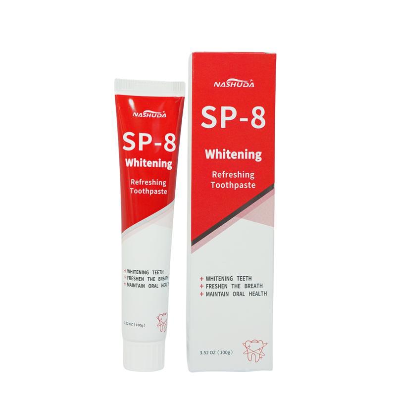 [Free Shipping]NASHUDA SP-8 [Triple Whitening] Probiotic Whitening Toothpaste, Free of Fluoride, Hydroxyapatite, Anti plaque, Oral Health Management