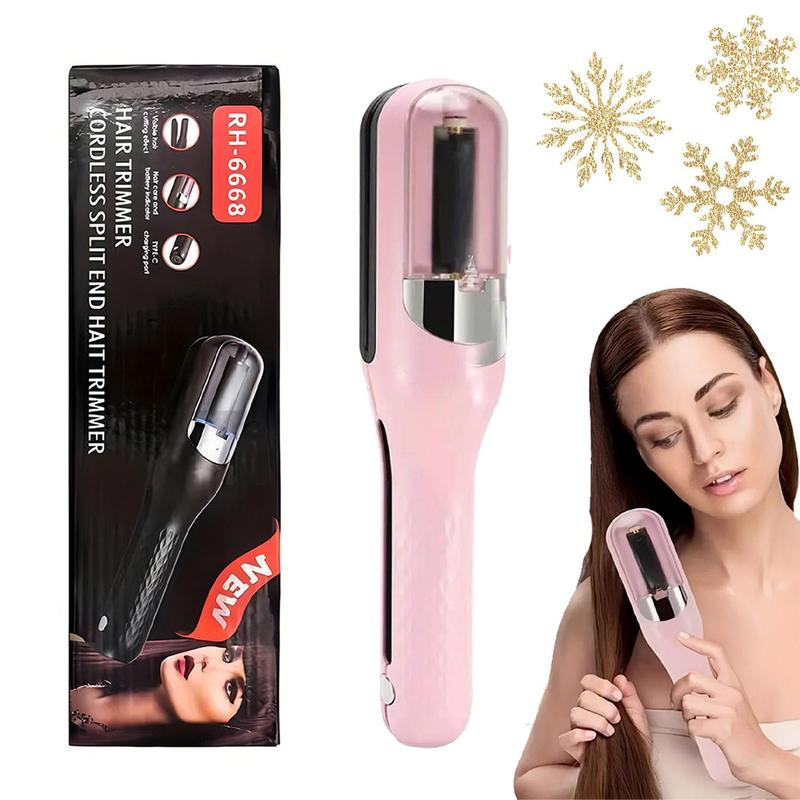 Cordless Split Ends Hair Clipper, Automatic Rechargeable Hair Clipper, 2 in 1 Hair Edge Control Trimmer for Dry Damaged Split Ends Broken Brittle Hair, Hair Styling Tool for Women, Heartwarming Gift, Christmas Gift