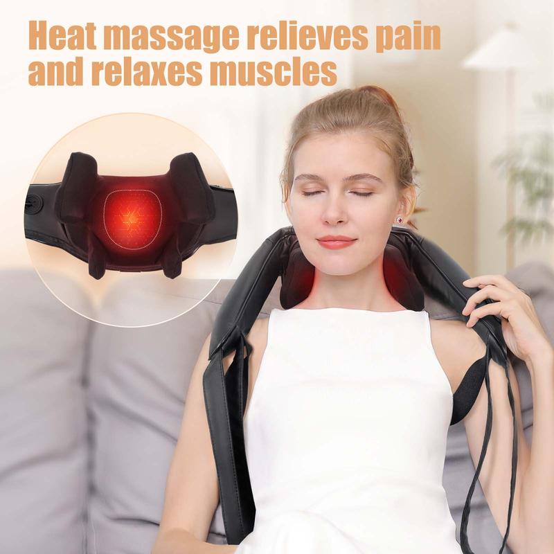 New upgraded neck and shoulder massager, wireless back buckle design, the sixth generation of shiatsu shoulder and neck massager, massage the trapezius muscle, deep tissue, relieve neck and shoulder pain Comfort