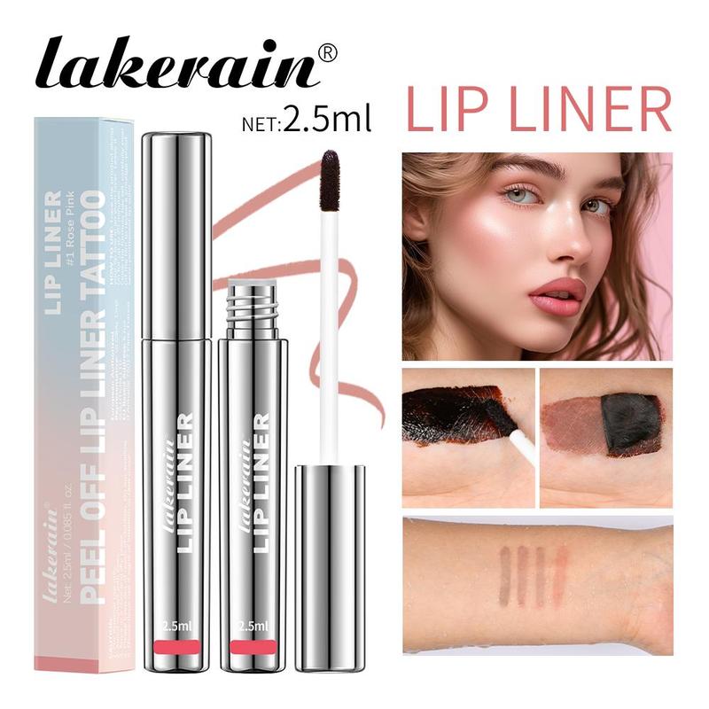 Peel-Off Lip Liner Stain with Matte Easy Coloring, Waterproof, Transfer-proof natural lip liner, Vintage Contour Lipliner Makeup, Flawless Cosmetic