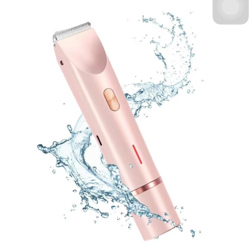 Electric Bikini Trimmer for Women, Rechargeable 2 in 1 Body & Facial Hair Removal, Waterproof Wet & Dry Use Trimmer for Women