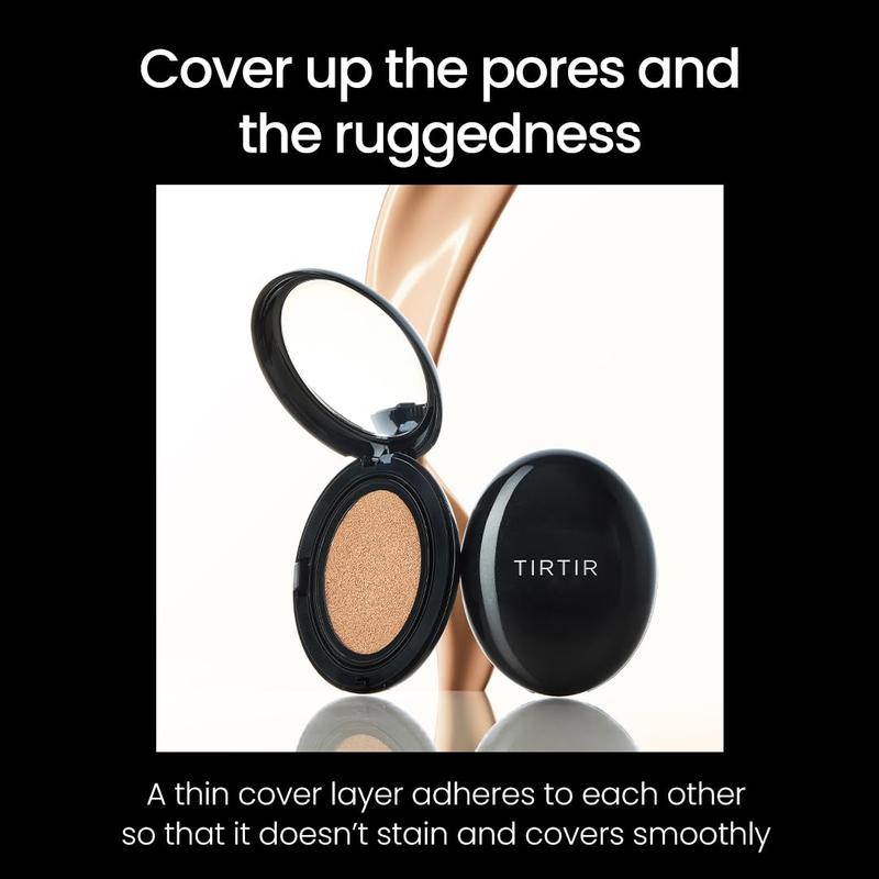 [TIRTIR] Mask Fit Cushion (2 Colors), Long lasting Coverage, High Coverage Semi Matt Light Finish, All Skin Type, Korean Style Cushion Makeup, K beauty, Viral Mask Fit Cushion Concealer Foundation