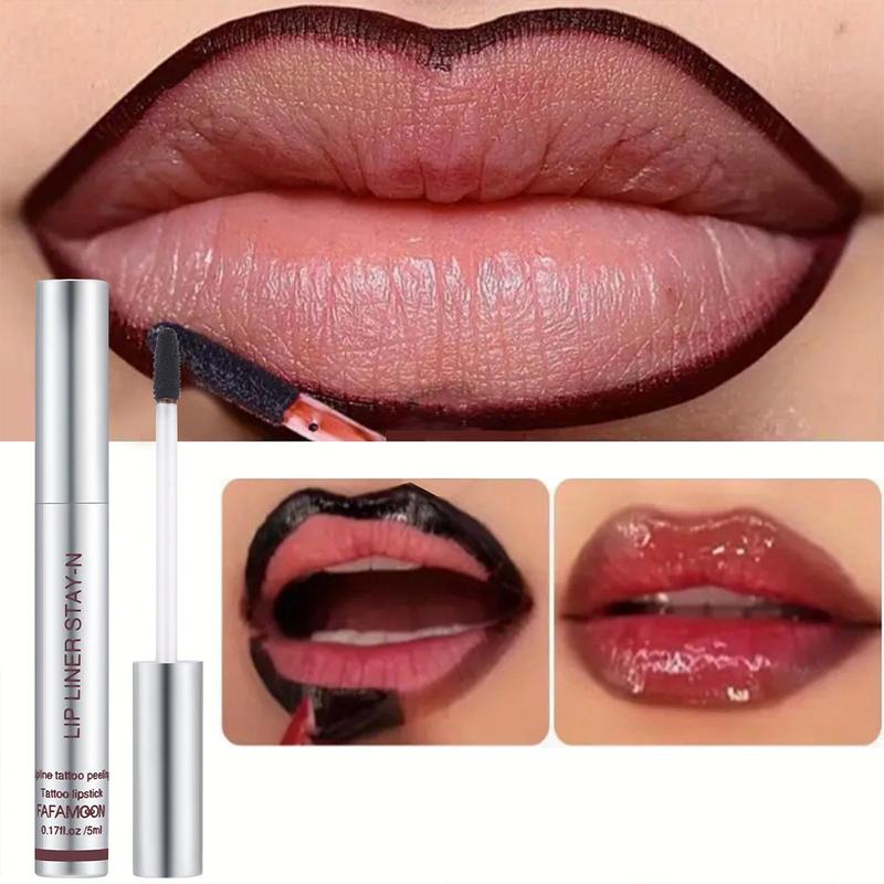 Peel Off Lip Liner Pencil, 3 Counts set Long Lasting Lip Liner, Easy Coloring Lipstick Pen, Suitable for Women & Girls All Occasions Lip Makeup, Christmas Gift