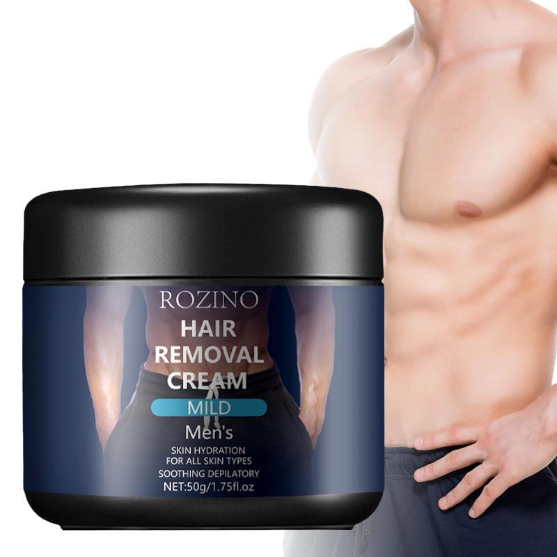 50g Men's Hair Removal Cream, Creamy Texture, Delicate and Gentle without Irritating The Skin, Easy Hair Removal Tool, Soothing Pores, Smooth Skin, Suitable for All Skin Types