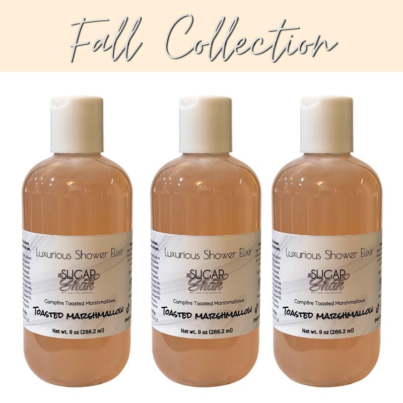 Fall Collection Shower Elixir 9 oz Vegan Friendly Handmade Body Wash gel