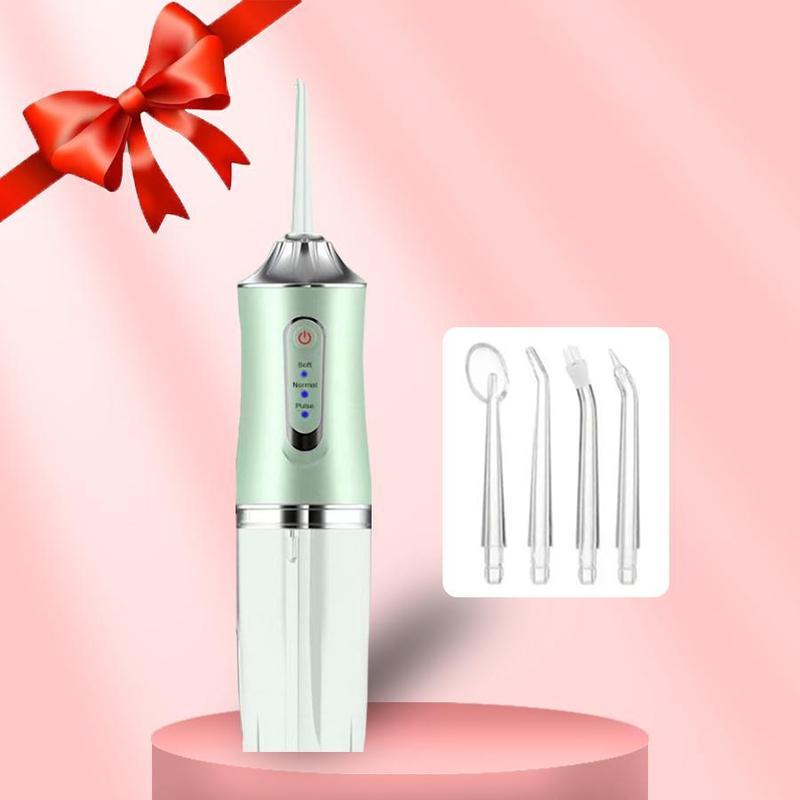 Electric Water Flosser, Portable Rechargeable Oral Irrigator with 4pcs Multifunctional Nozzle for Home & Travel, Personal Oral Care Appliance, Winter & New Year Gift