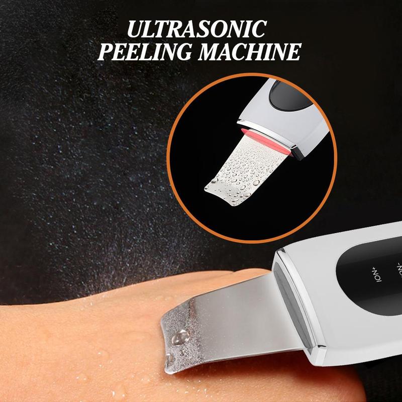 Ultrasonic Facial Scrubber, Usb Rechargeable Facial Skin Lift Pore Cleansing Facial Cleansing Device, Beauty Instrument for Home & Travel