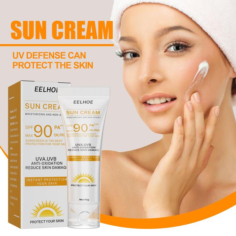 Sun Cream, Moisturizing Sun Cream, Refreshing and Non-sticky Sun Care Product for Face & Body, Facial Sunscreen for Women & Men, Russian Lash Artist Lashes, Christmas Gift