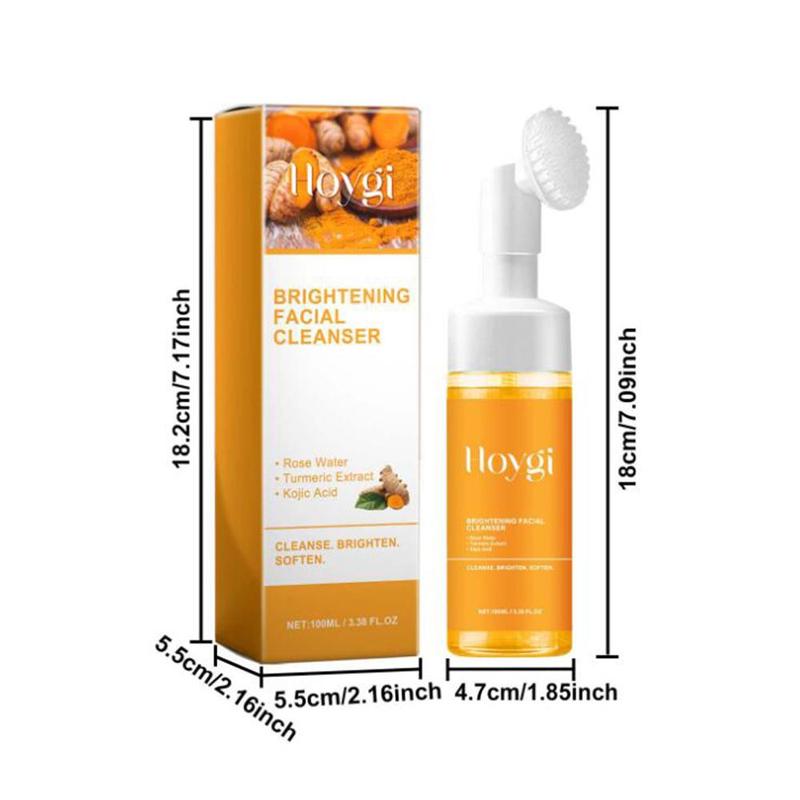 Brightening Turmeric Facial Skincare Cleanser, Comfort Deep Cleansing Hydrating Facial Cleanser, Suitable for Acne, Pimple, Blackhead, Oily Skin, Girl Shower Products, Facial Cleansing Care Products, Christmas, Christmas Gift