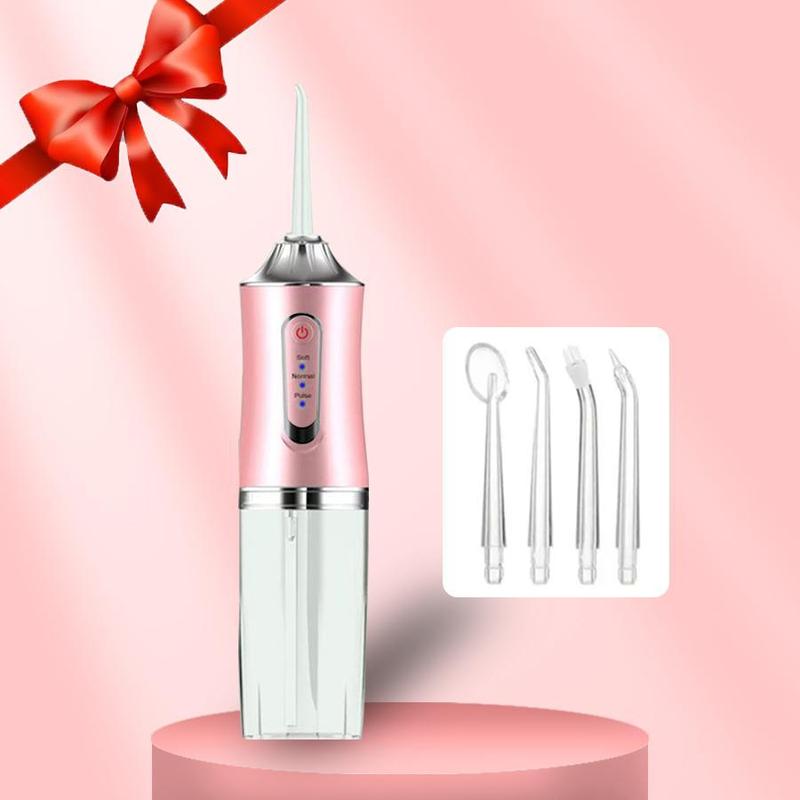 Electric Water Flosser, Portable Rechargeable Oral Irrigator with 4pcs Multifunctional Nozzle for Home & Travel, Personal Oral Care Appliance, Winter & New Year Gift