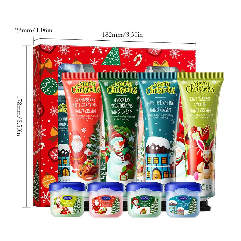 Christmas Gifts Hand Cream   Lipstick Set, Hand Lotion for Christmas Party Favors with Christmas , Valentine's Day Gifts, Hand Cream Christmas Gift